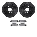 Dynamic Friction Co 8502-46007, Rotors-Drilled and Slotted-Black with 5000 Advanced Brake Pads, Zinc Coated 8502-46007